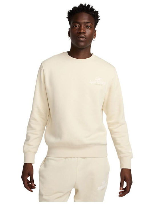 nike crewneck sweatshirt beige