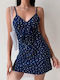 Sommer Mini Damenkleid Blau