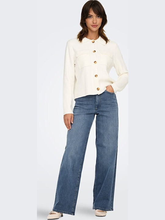 Madison Hoch tailliert Damenjeans in Lockerer Passform Blue