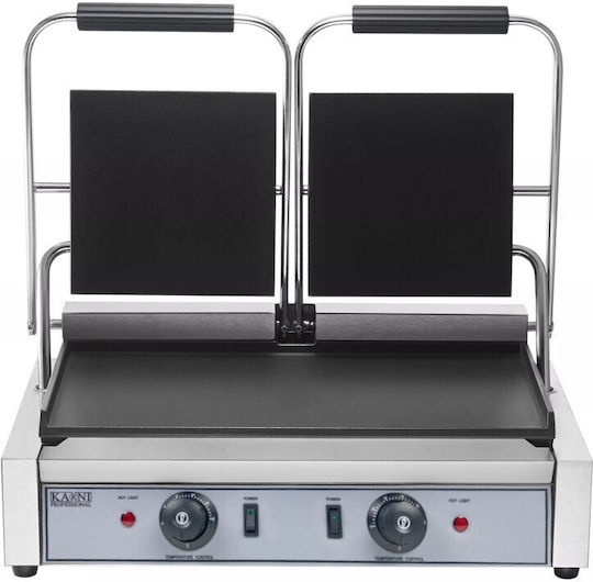 Karni Commercial Double Sandwich Maker with Flat Top and Flat Bottom 3600W