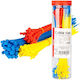 Δεματικα Δετικα Καλωδιων Tie Wrap Ταιραπ 2.5x100mm 2.5x150mm 3.6x200mm Διαφορα Χρωματα Σετ Αμιο 150 Τεμ