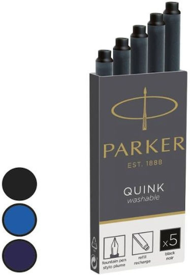 Parker Quink 5 Пълнители За Химикалки Син