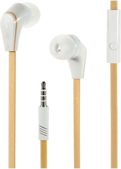 JM12 In-ear Handsfree Ακουστικά με Βύσμα 3.5mm Χρυσό