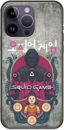 Squid Game iPhone 15 Pro Schwarzes TPU Schwarzes Silikon