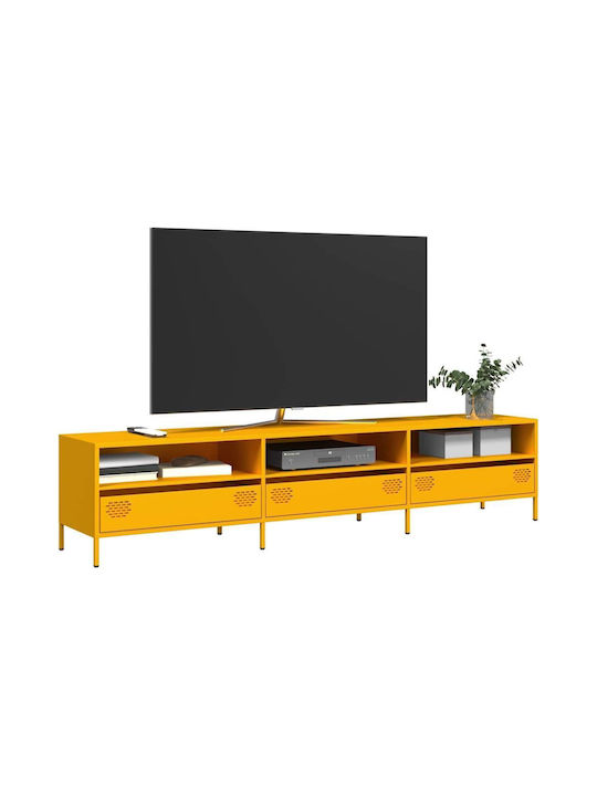 vidaXL TV-Ständer Metall Gelbe Senfgelb M202xT3...