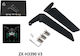 Motorcycle Mirrors for Piaggio Vespa for Triumph Daytona 2pcs Black