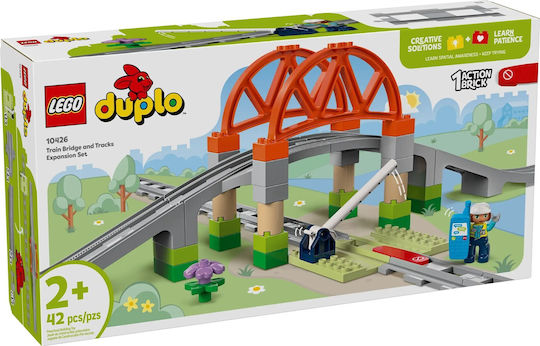 LEGO Duplo Train Bridge and Tracks Expansion Set for Ages 2 Plus 42 Pieces