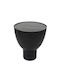 Round Side Table Arches Glass Black M40.5xL40.5xH40.5cm