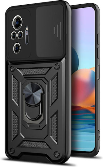 Techsuit Camshield Umschlag Rückseite Silikon Schwarz (Redmi Note 10 ProOnePlus 10 Pro)