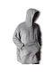Silk Fashion Fleece Blanket with Sleeves Grey