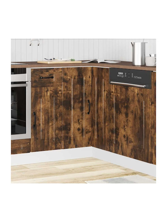Eckschrank Boden Smoky Oak 75.5x75.5x81.5cm