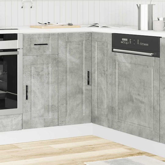Eckschrank Boden Grey Concrete 75.5x75.5x81.5cm