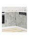 Eckschrank Boden Grey Concrete 75.5x75.5x81.5cm