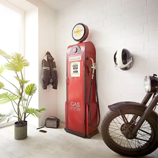 Gasoline Bookcase 24-0742 Red 53x38x190cm Gasoline Bookcase 24-0742 Red 53x38x190cm
