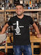 Tips Ανδρικό Διαφημιστικό T-shirt Κοντομάνικο ΜΑΥΡΟ