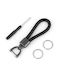 Amalfi Accessories Keychain Leather Black