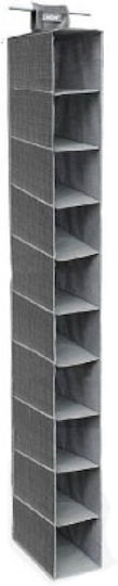 Fabric Hanging Storage Case For Clothes in Gray Color 120x30x15cm 1pcs