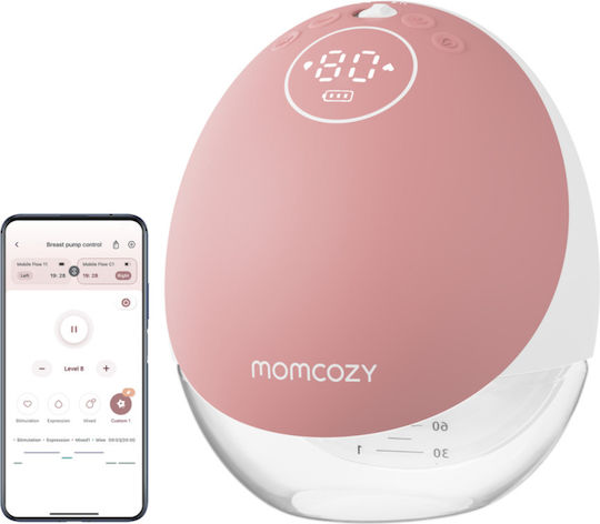 Momcozy M9 Φορητό Μονό Θήλαστρο Μπαταρίας Χωρίς BPA Ροζ 180ml