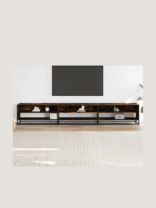 Mobilier TV din Metal și Lemn Stejar Fumuriu L2...