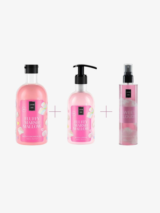 Lavish Care Fluffy Marshmallow Σετ Περιποίησης για Ενυδάτωση & Καθαρισμό Σώματος 3τμχ
