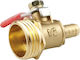 Laize Pneumatic Flexible Tube Connector Copper Ball Valve Specification External 4-barb 8mm