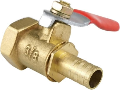 Laize Pneumatic Flexible Tube Connector Copper Ball Valve Specification Internal 3-barb 8mm