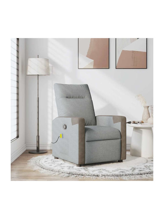 Relaxsessel Friseurwaschbecken mit Fußhocker Light Grey 69x86x100cm