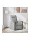 Relaxsessel Friseurwaschbecken mit Fußhocker Light Grey 69x86x100cm
