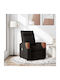 Πολυθρόνα Relax Massage με Υποπόδιο Μαύρη 69x86x100cm