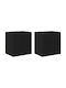 Wall Living Room Cabinet made of Particle Board Black 40x30x41cm