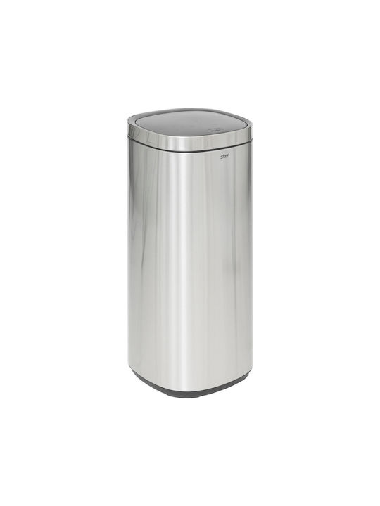5Five Waste Bin Waste Metallic Gray 50lt 1pcs