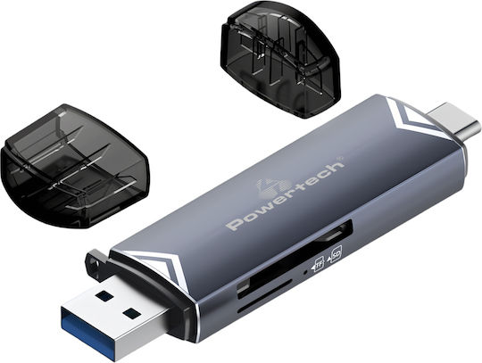 Powertech Kartenleser USB 3.2 Typ-C für /S/D/ / / / / / Gray