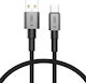 Tech-Protect Ultraboost USB 2.0 Cable USB-C male - USB-A 15W Gray 0.25m