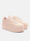 Damen Flatforms Sneakers Pink
