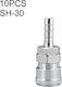 Laize Sh-30 10 Pcs C-type Self-lock Air Tube Pneumatic Quick Fitting Connector