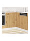 Eckschrank Boden Coffee 75.5x75.5x81.5cm