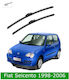 Front Wiper Blade Set Fiat Seicento 1998-2006 47.5cm 47.5cm Bosch Aerotwin 3398000133 19" & 19" 2 Pieces