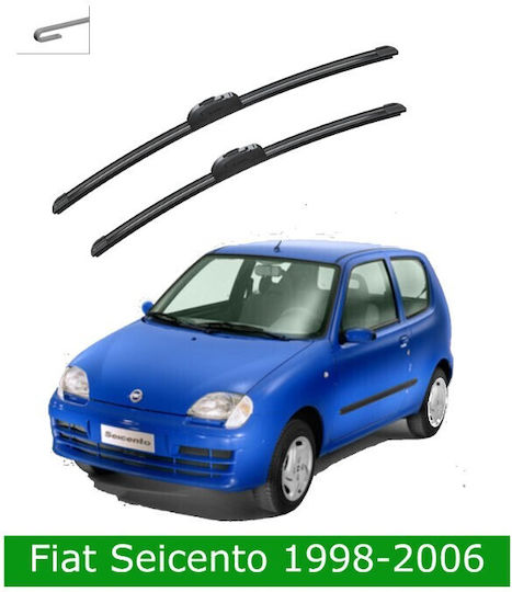 Front Wiper Blade Set Fiat Seicento 1998-2006 47.5cm 47.5cm Bosch Aerotwin 3398000133 19" & 19" 2 Pieces
