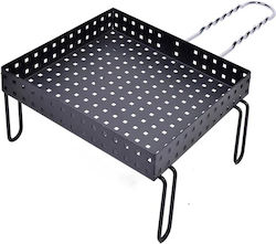Μεταλλική Καστανιέρα Τζακιού 21x18cm Μαύρη