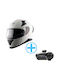 Axor Apex + Δώρο Bluetooth Solid White Motorcycle Helmet Full Face ECE 22.06 1600gr with Pinlock and Sunvisor