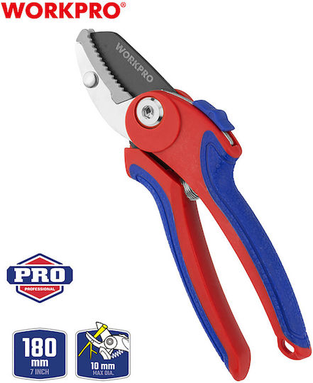 WorkPro Ψαλίδι Κλαδέματος Τύπου Αμόνι Μήκους 18cm με Μέγιστη Διάμετρο Κοπής 10mm
