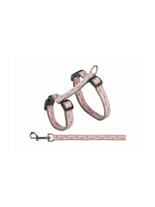 Trixie Cat Harness Grey Pink