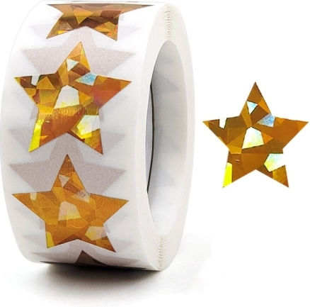 1 Multicolored Star Thank You Stickers Gift Wrap Decorative Sealing Stickers Size 25mm C-77-25