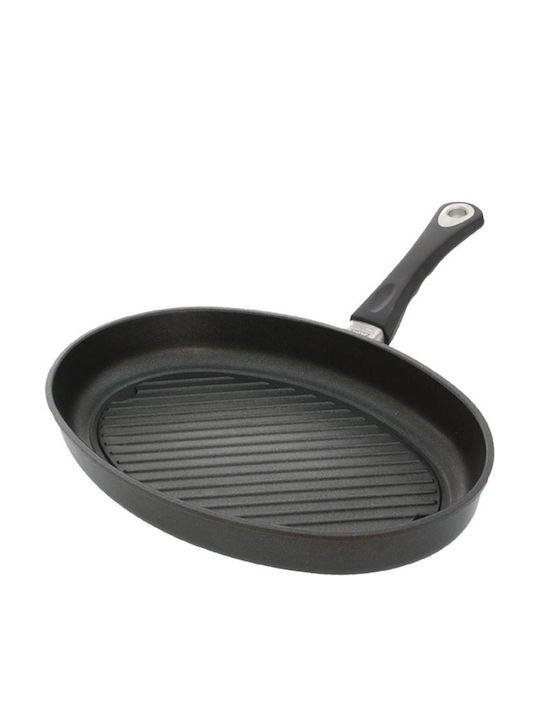 AMT Gastroguss Aluminum Grill Pan with Non-Stick Coating 24cm