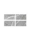 Wall Sticker 4 Pieces Crystal Tape Marble Pattern Wall Sticker Dls023
