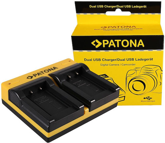 Patona Double Battery Charger for Casio Np-70 Exilim Exz150 Ex-z150 Exz155 Ex-z155 Exz250 Ex-z250 Including Micro