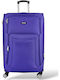 Playbags Μεγάλη Βαλίτσα Ταξιδίου Υφασμάτινη Μωβ με 4 Ρόδες Ύψους 75εκ.