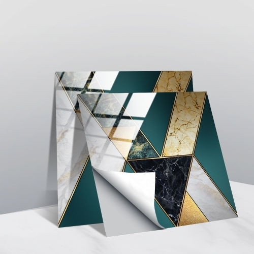 20 bucăți autocolante de perete cu design geometric 10 cm cristal PVC Ts231