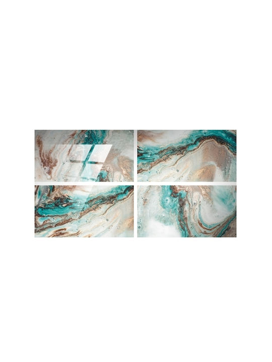 Wall Sticker 4 Pcs Crystal Film Imitation Marble Wall Sticker Dls034