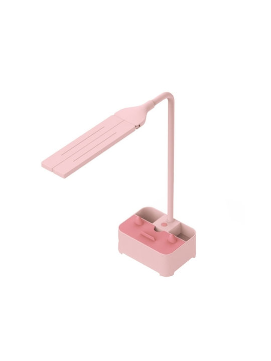 Usb Επιτραπέζιο LED Φωτιστικό Γραφείου σε Ροζ Χρώμα